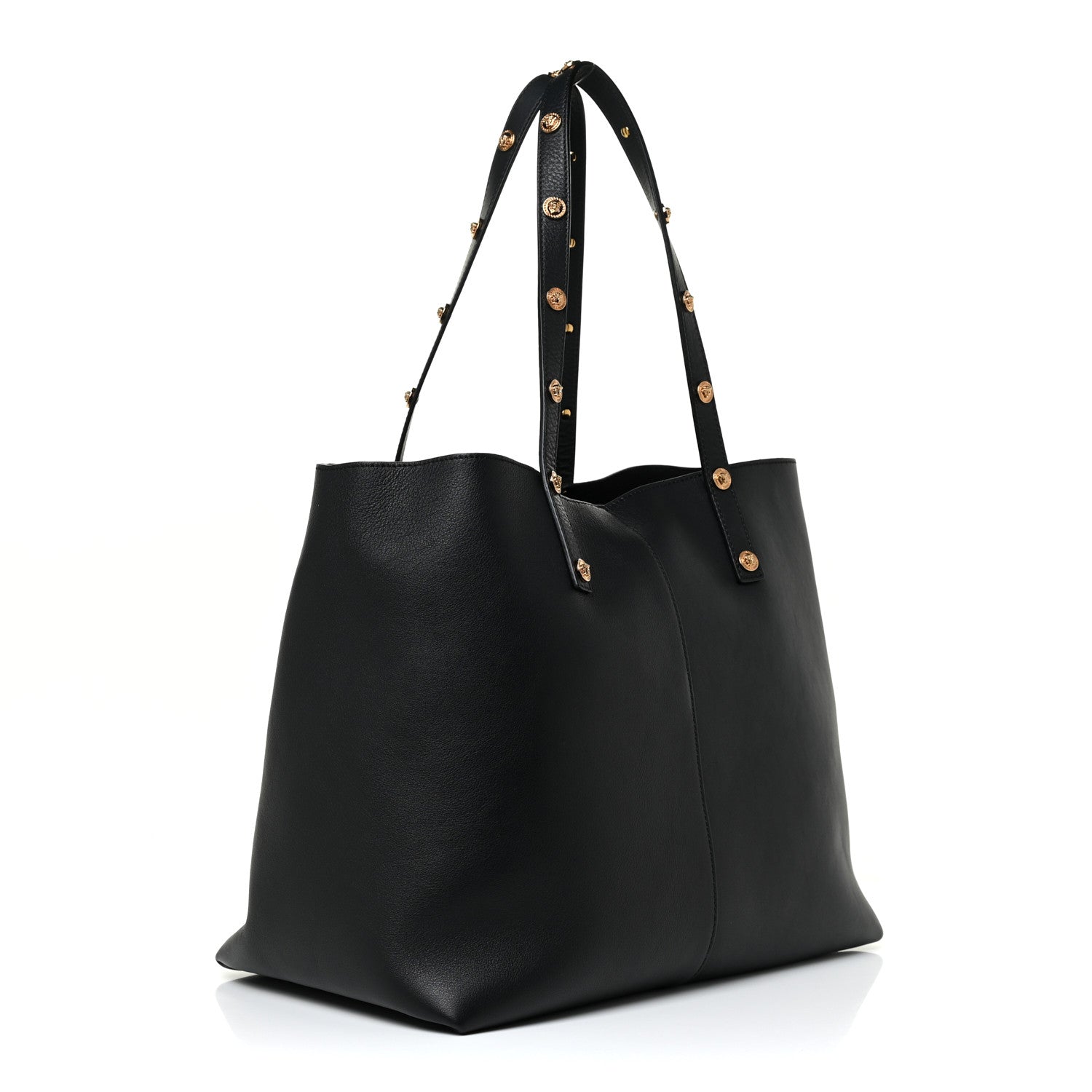 Versace Calfskin Palazzo Tote Black 3 of 9