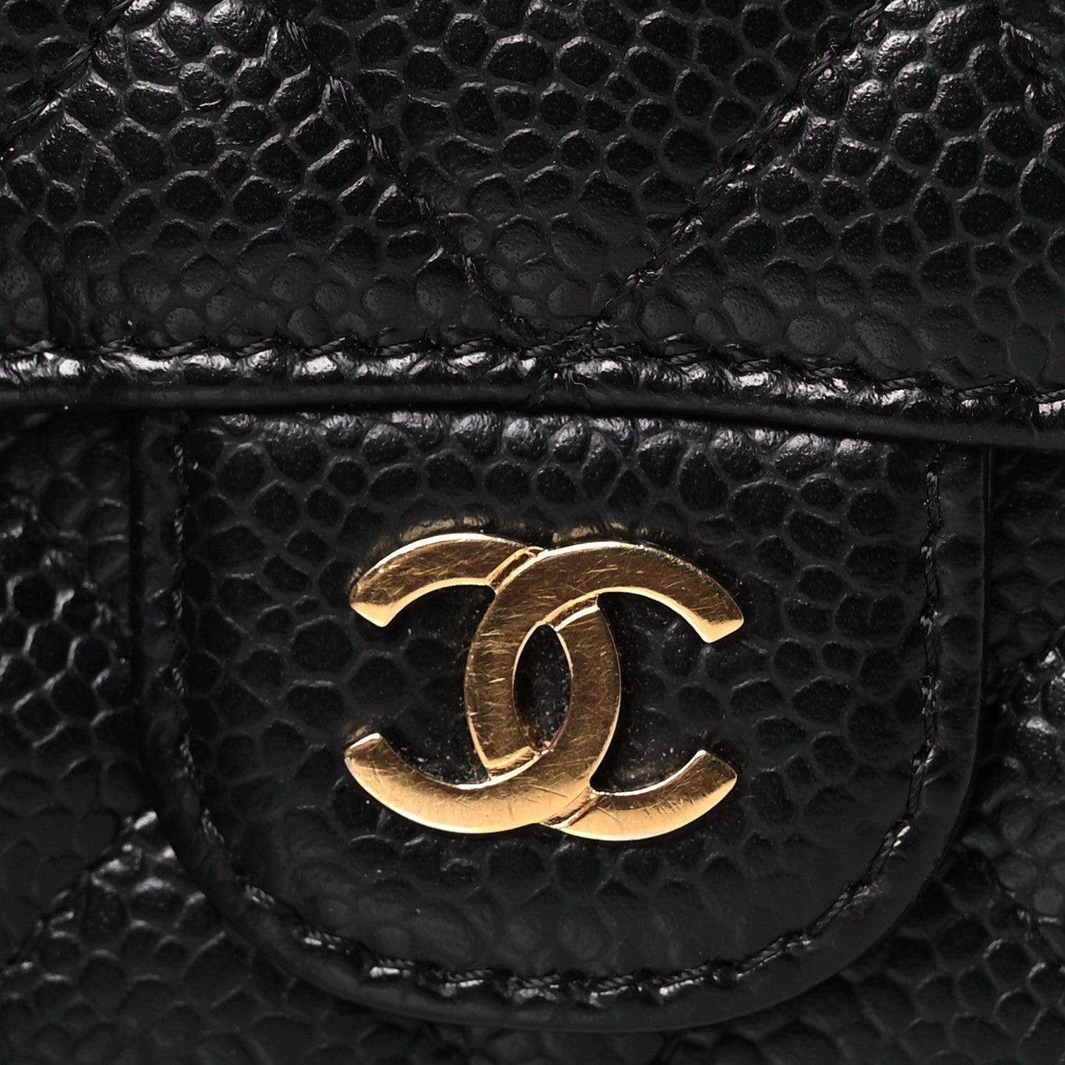 Chanel Caviar Quilted Flap Card Holder Wallet Black 10 of 12