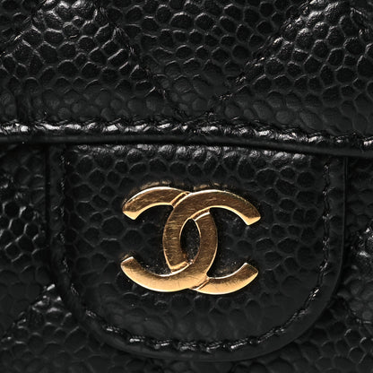Chanel Caviar Quilted Flap Card Holder Wallet Black 10 of 12