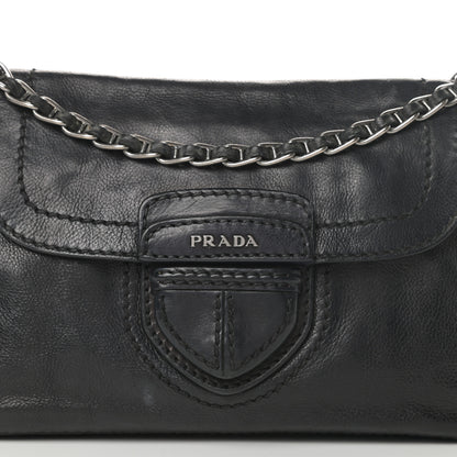 Prada Vitello Shoulder Chain Bag Black 9 of 16