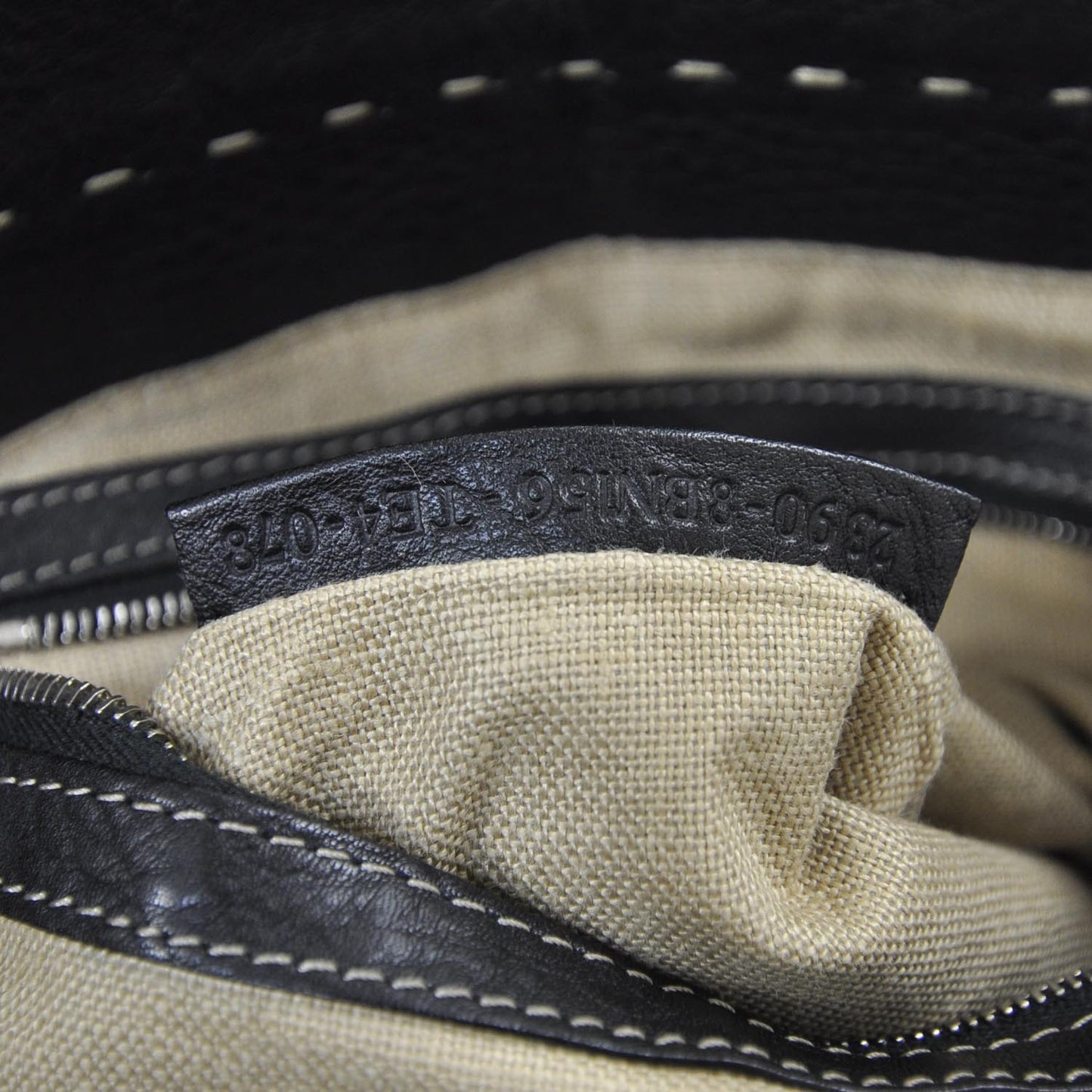Calfskin Romano Selleria Villa Borghese Tote Black