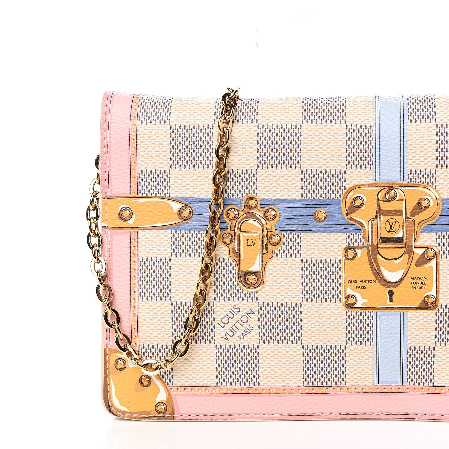 Louis Vuitton Damier Azur Summer Trunks Pochette Weekend 10 of 11