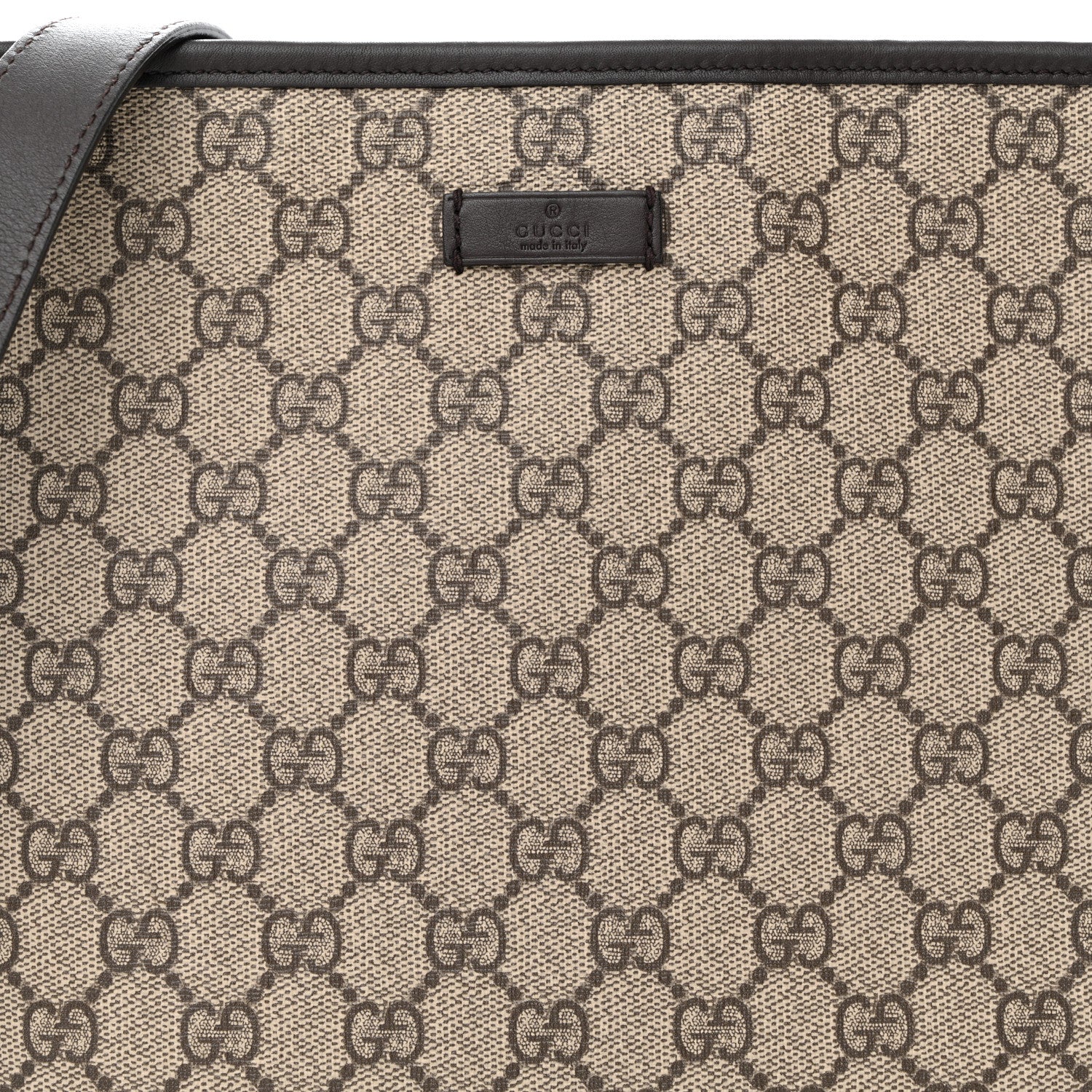 Gucci GG Plus Monogram Medium Flat Messenger Bag Dark Brown 8 of 11