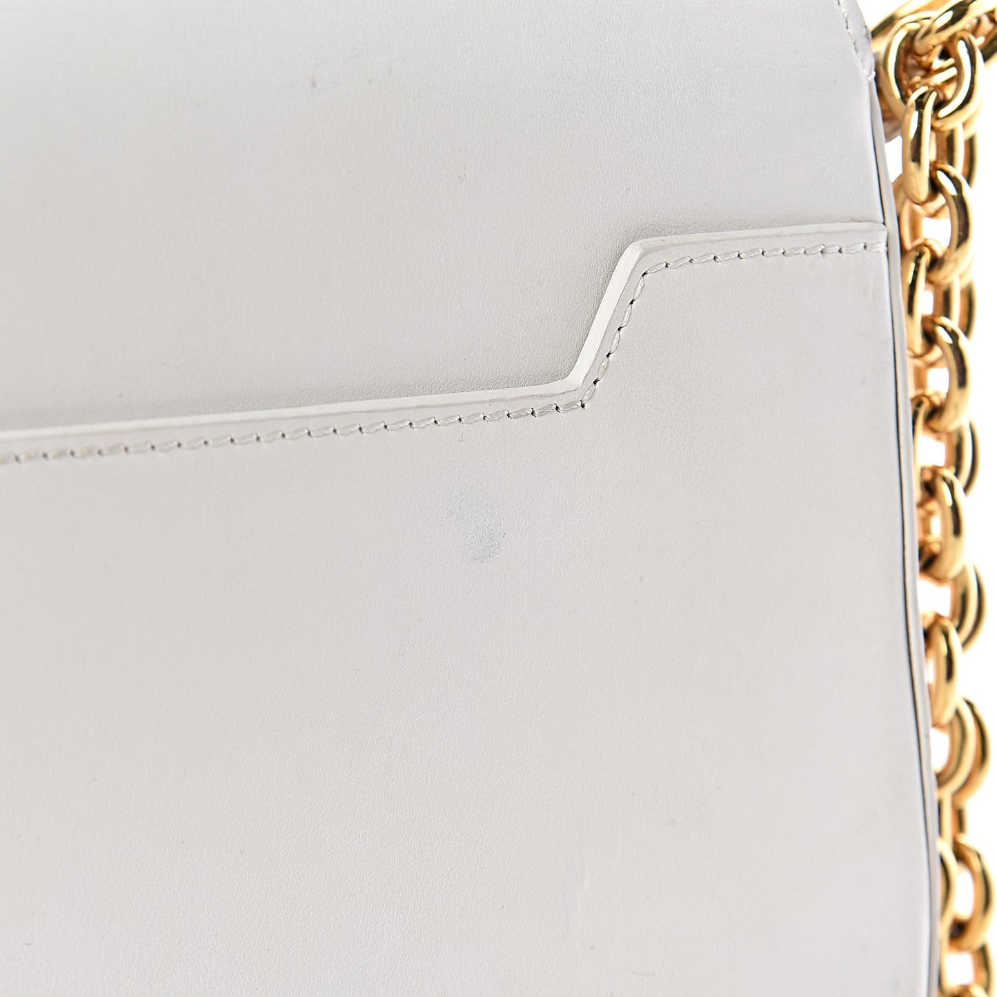 Calfskin Medium Natalia Chain Bag Chalk