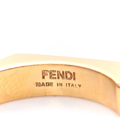 Fendi Metal FF Baguette Ring M Gold 4 of 5