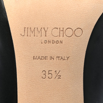 Jimmy Choo Shiny Calfskin Lark 100 Pumps 35.5 Black 6 of 7