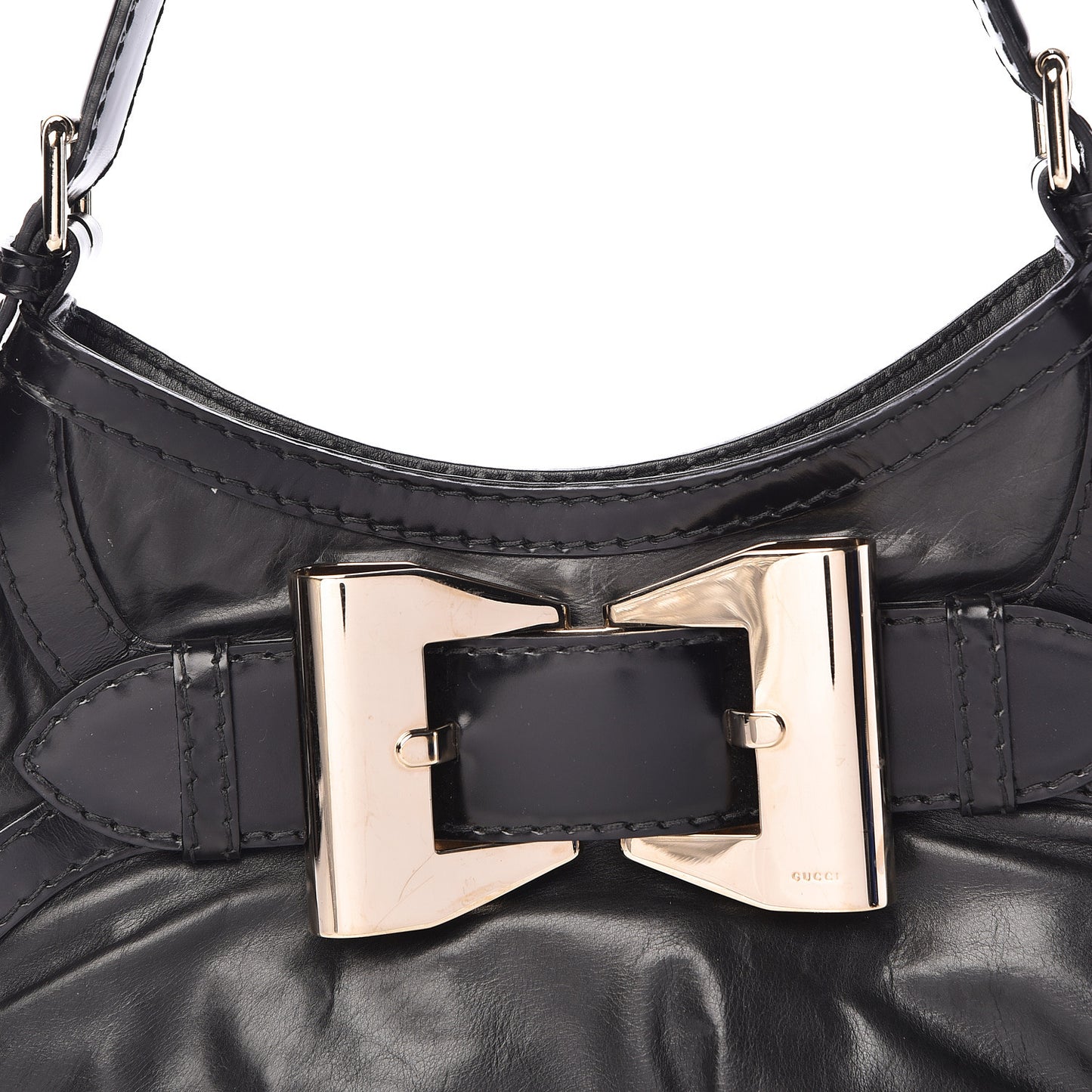 Calfskin Queen Bow Hobo Black