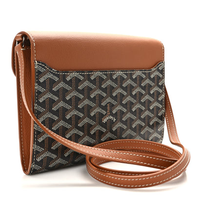 Goyard Goyardine Calfskin Chypre Wallet Pouch Black Gold 3 of 11