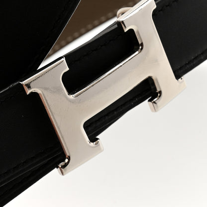 Hermes Swift Epsom 24mm Mini H Belt 85 34 Black Etoupe 6 of 6