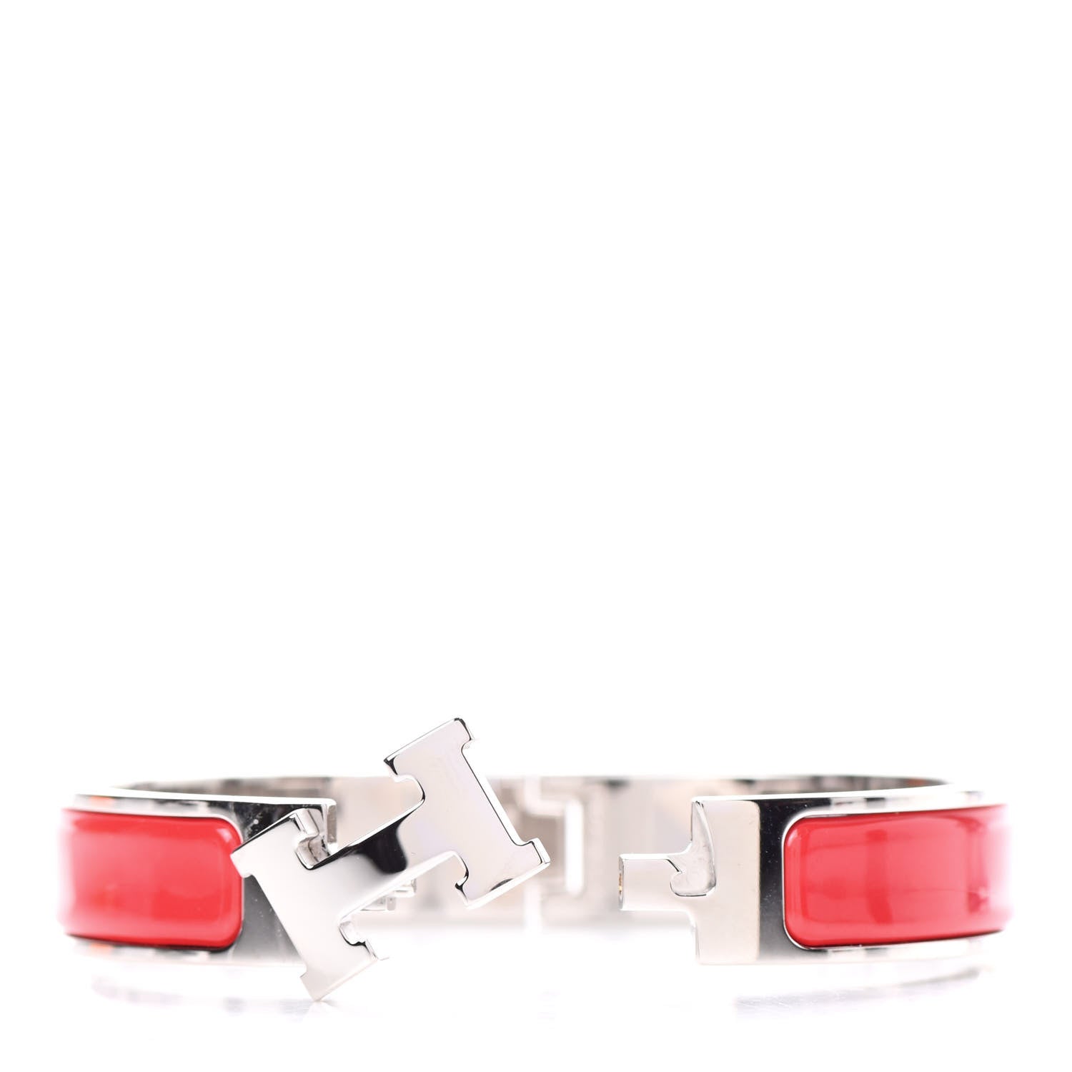 Hermes Enamel Narrow Clic Clac H Bracelet PM Framboise 5 of 5