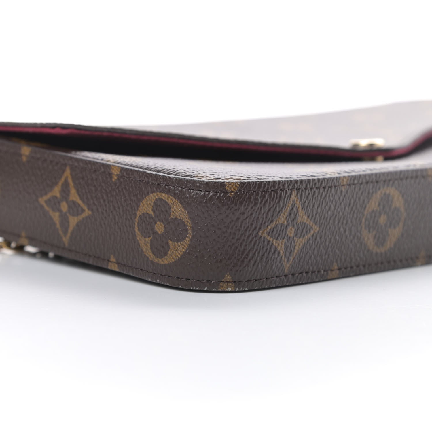 Louis Vuitton Monogram Pochette Felicie Chain Wallet Fuchsia 12 of 15