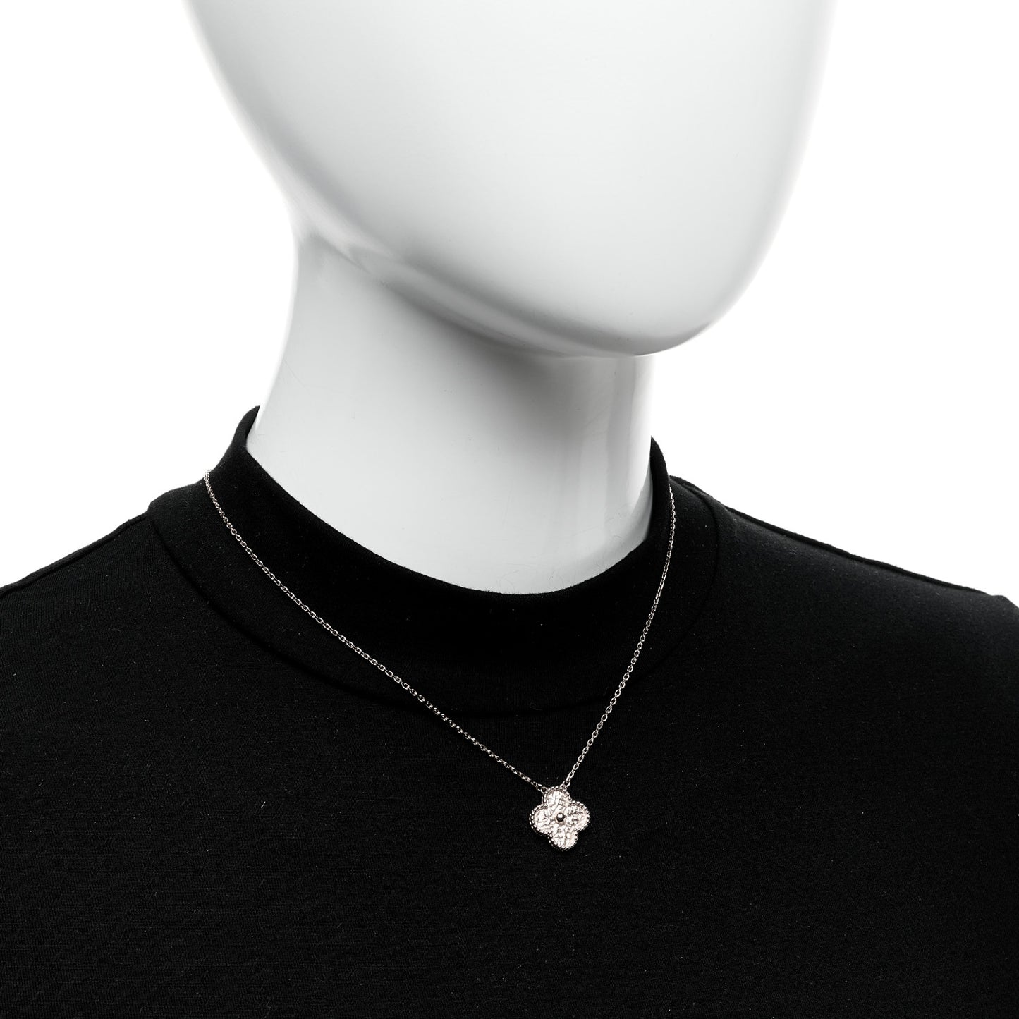 18K Rose Gold Vintage Alhambra Pendant Necklace