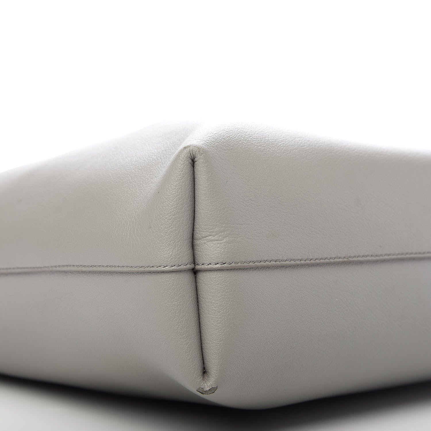 Saint Laurent Calfskin Medium Shopping Tote Light Gray 7 of 9