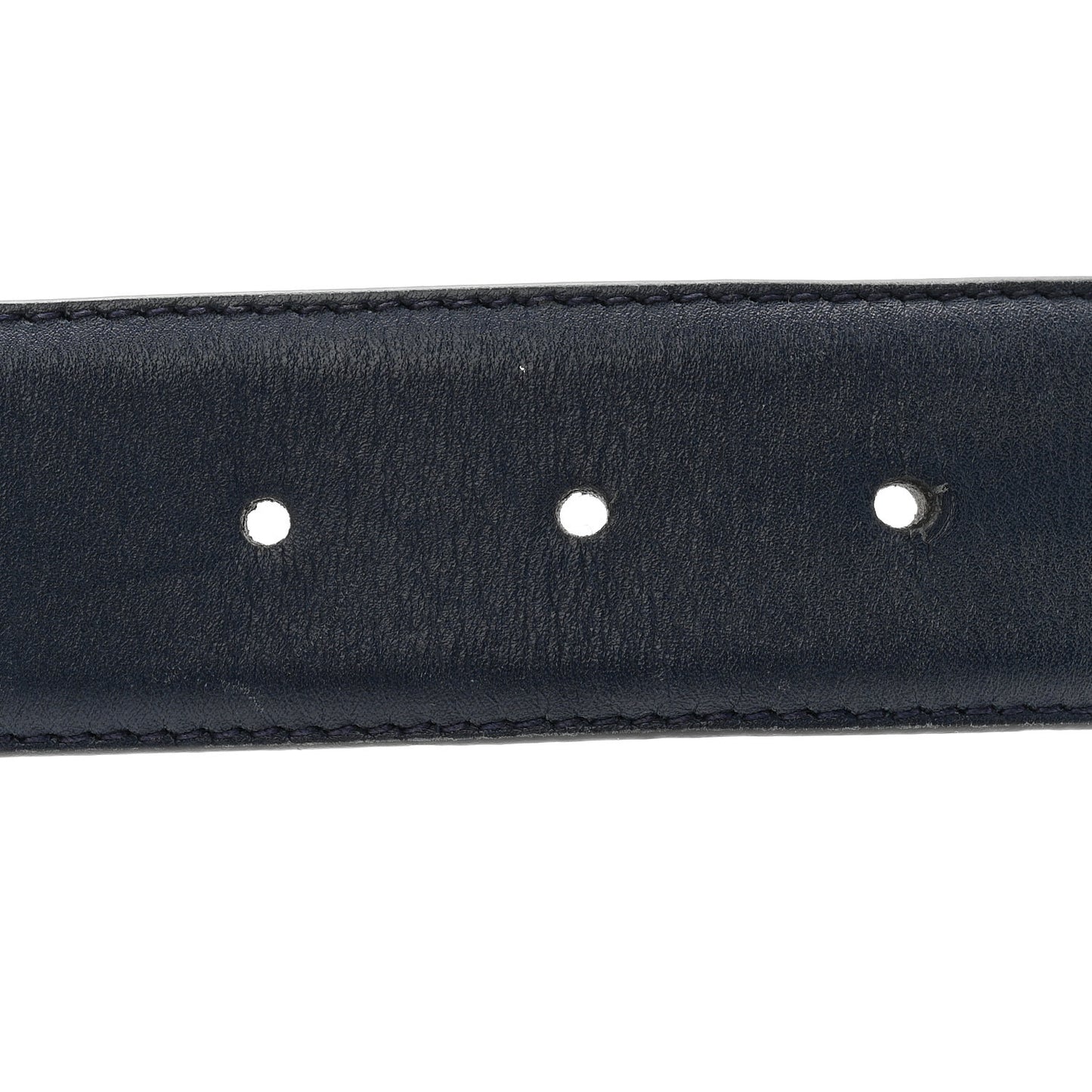 Moon Calfskin Interlocking G 37mm Belt 75 30 Cobalt Blue