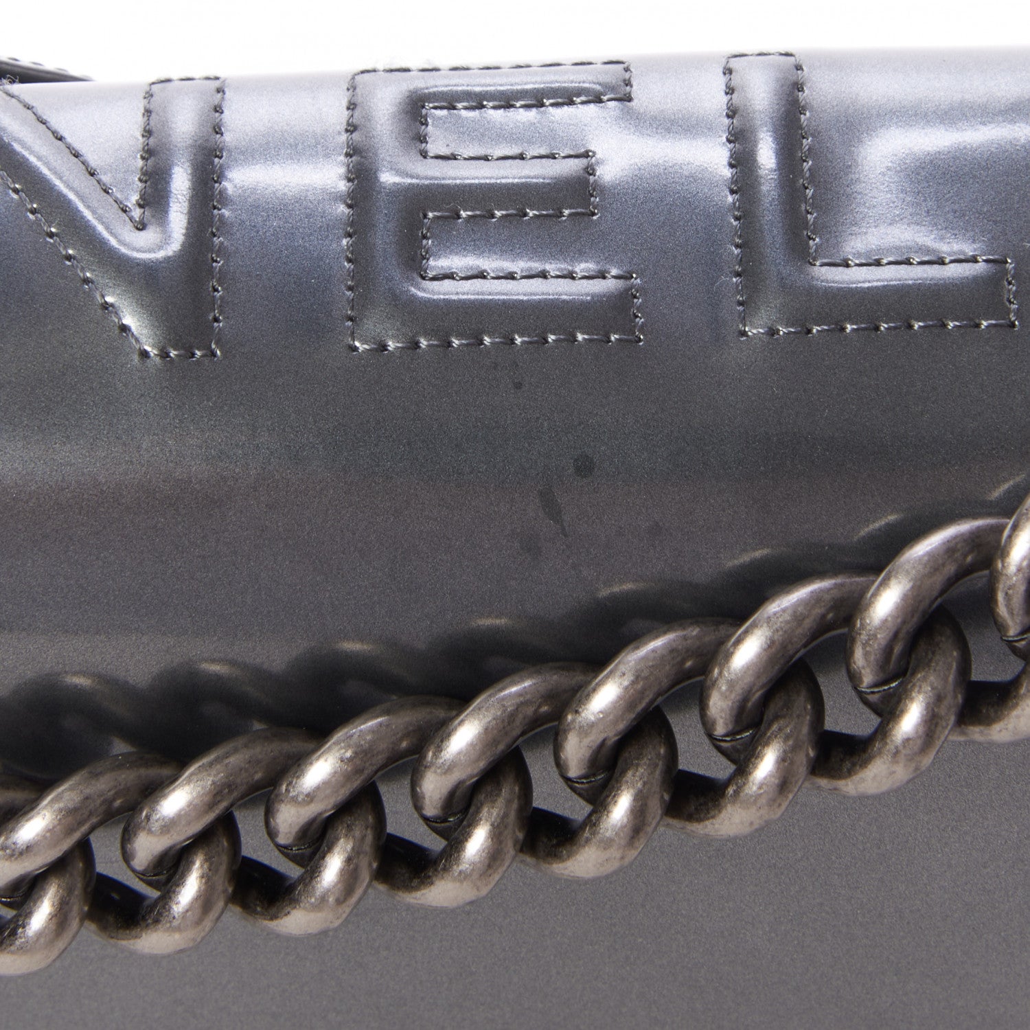 Chanel Glazed Calfskin Large Boy Flap Grey 11 of 13