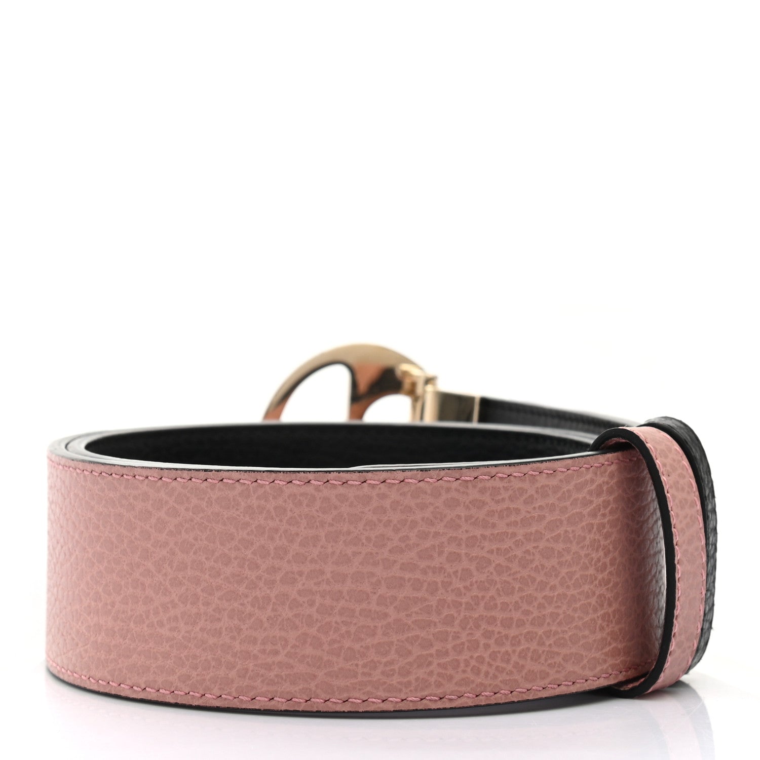 Gucci Calfskin 1973 Reversible Belt 80 32 Black Pink 4 of 8