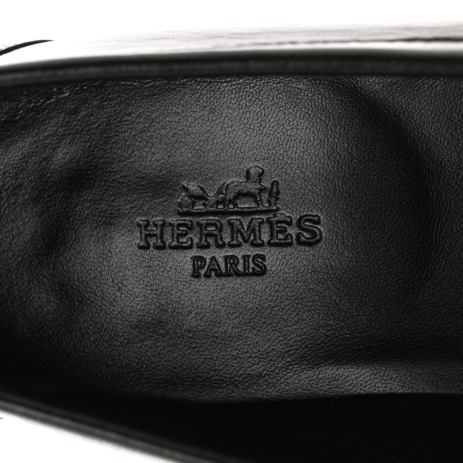 Hermes Goatskin Womens Royal Loafers 36.5 Black 7 of 12