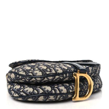 Christian Dior Oblique Saddle Bag Blue 4 of 12