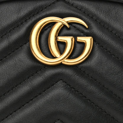 Gucci Calfskin Matelasse GG Marmont Belt Bag 85 34 Black 8 of 11