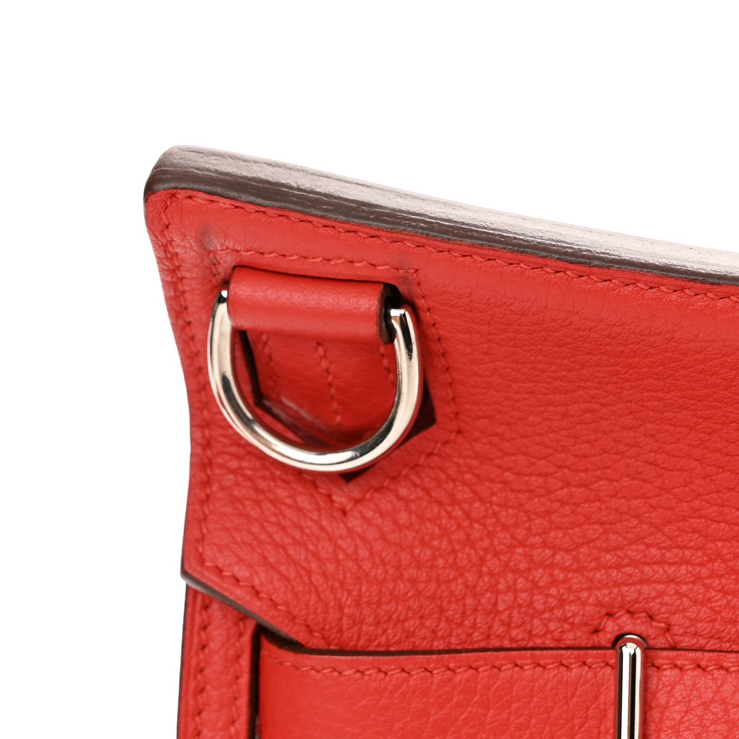 Hermes Taurillon Clemence Jypsiere 28 Rouge Tomate 12 of 13
