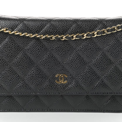 Chanel Caviar Quilted Wallet On Chain WOC Black 9 of 11