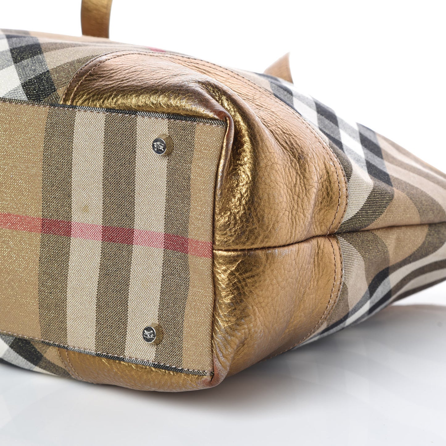 Shimmer Check Byron Tote Gold