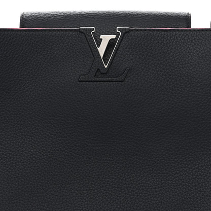 Louis Vuitton Taurillon Capucines MM Black Fuchsia 8 of 12