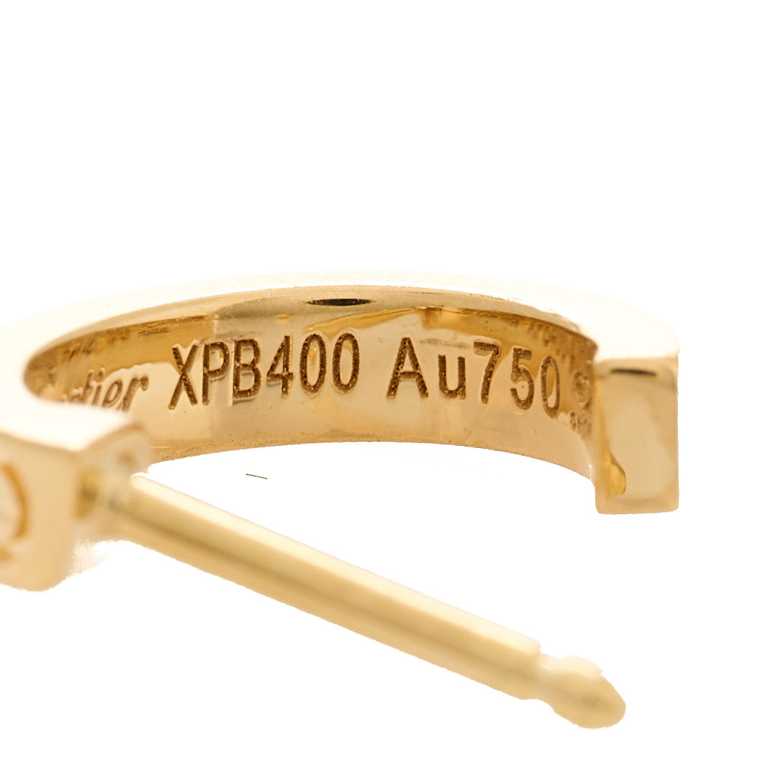 18K Yellow Gold Small LOVE Hoop Earrings