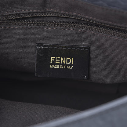 Fendi Crinkled Lambskin Mia Shoulder Flap Navy 6 of 15