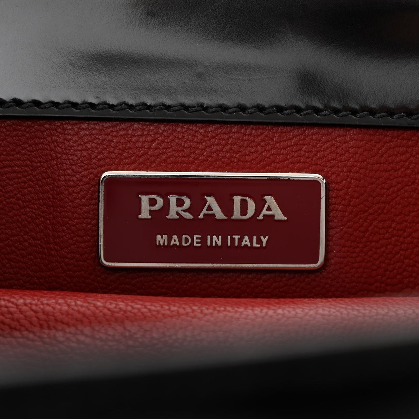 Spazzolato Logo Print Framed Bag Black