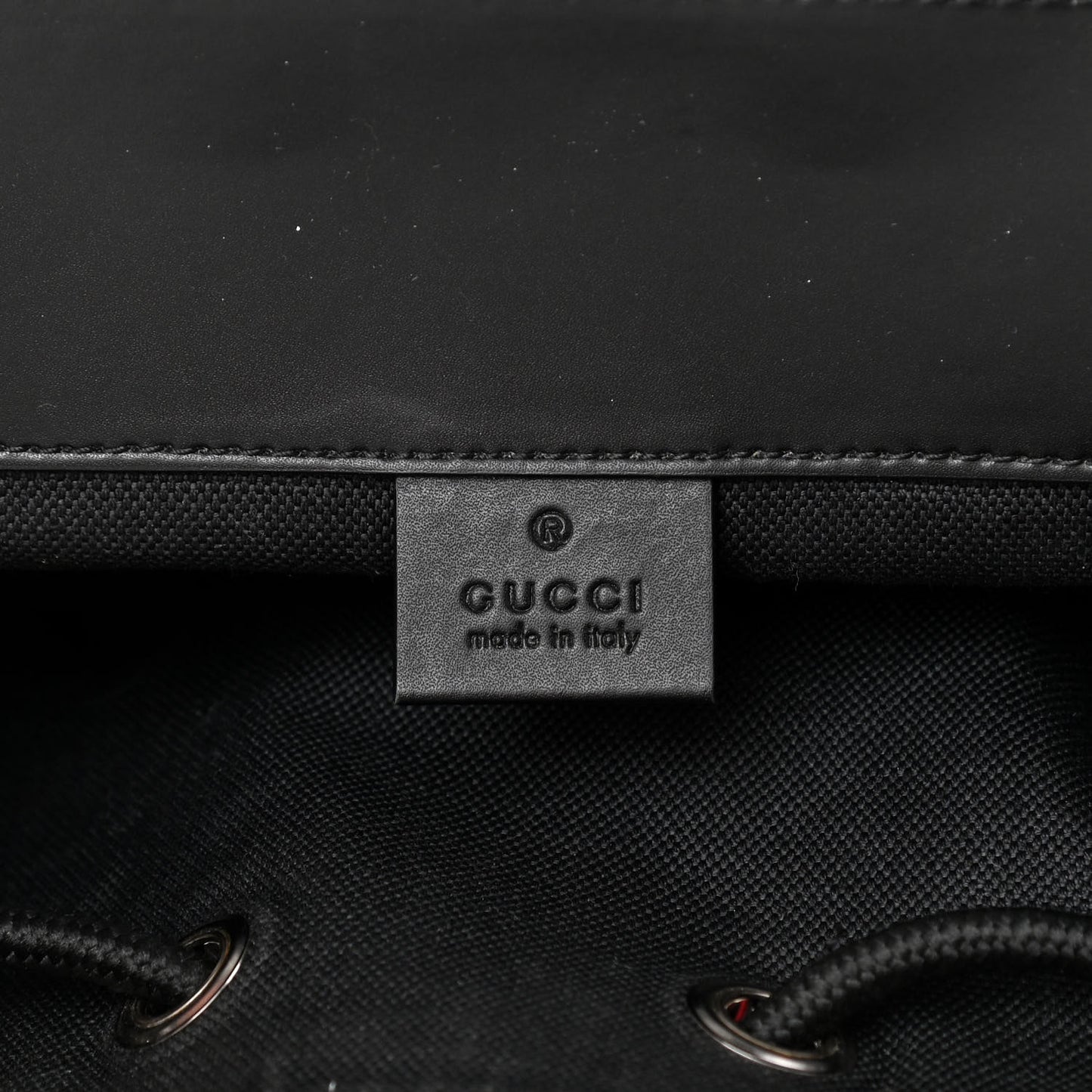 Soft GG Supreme Monogram Appia Calfskin Web Double Buckle Backpack Black