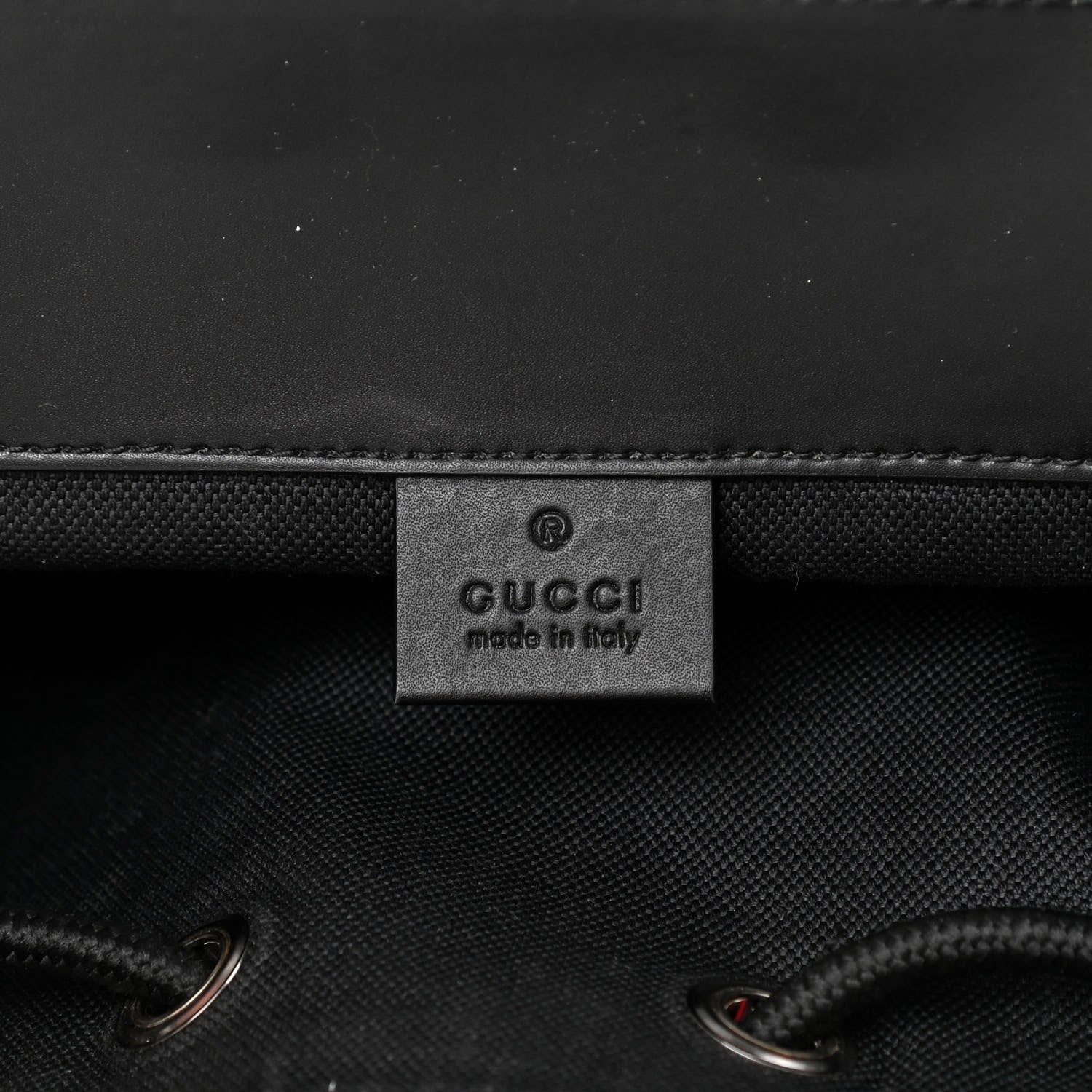 Gucci Soft GG Supreme Monogram Appia Calfskin Web Double Buckle Backpack Black 6 of 15