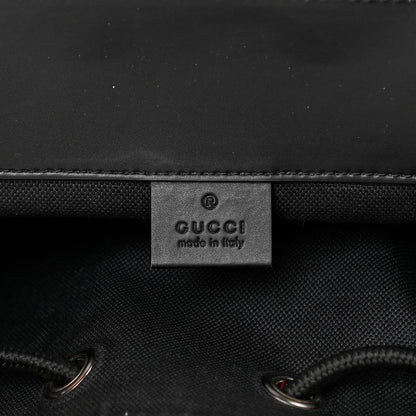 Gucci Soft GG Supreme Monogram Appia Calfskin Web Double Buckle Backpack Black 6 of 15