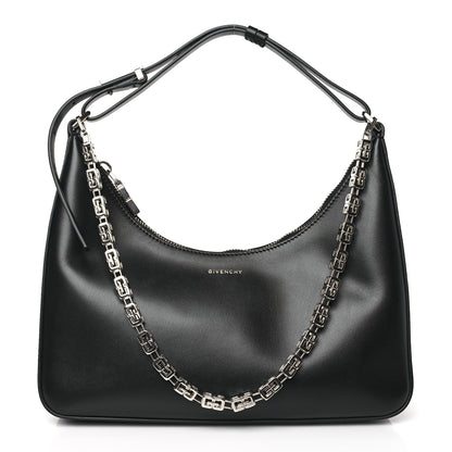 Givenchy Smooth Calfskin Small Moon Cut Out Shoulder Bag Black 1 of 9