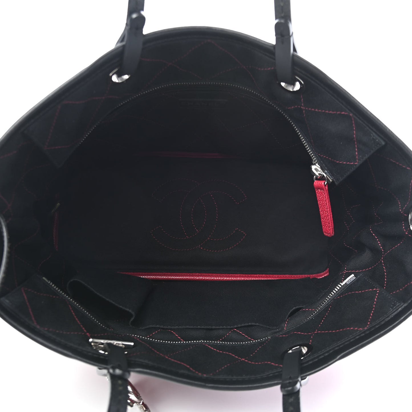 Grained Calfskin Shopping Fever Tote Red