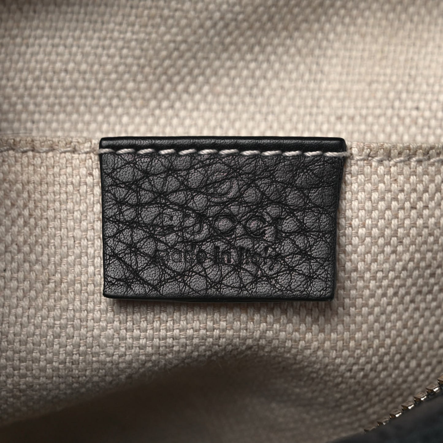 Pebbled Calfskin Small Soho Disco Bag Black