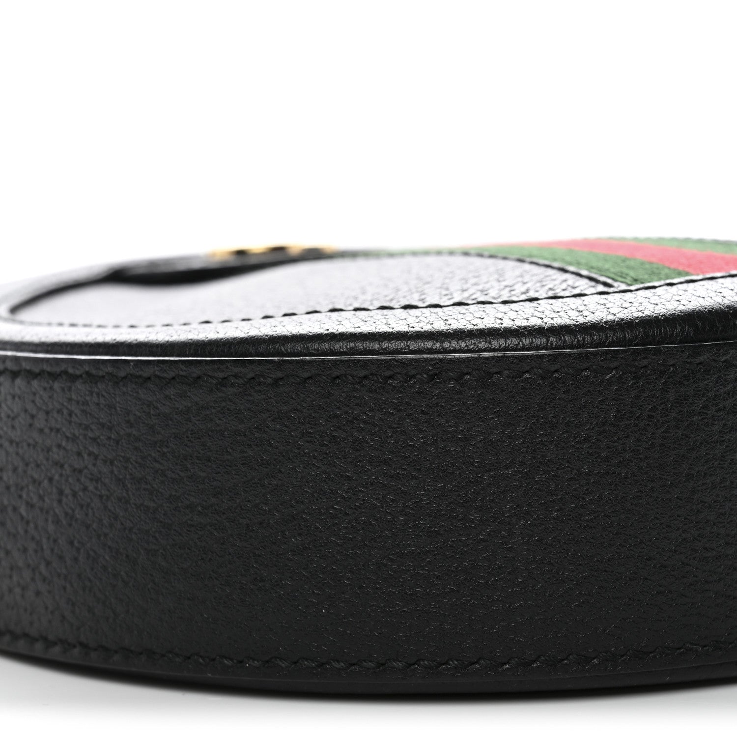Gucci Grained Calfskin Web Mini Ophidia Round Shoulder Bag Black 9 of 10