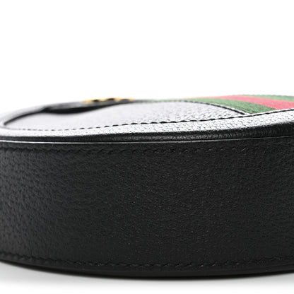 Gucci Grained Calfskin Web Mini Ophidia Round Shoulder Bag Black 9 of 10