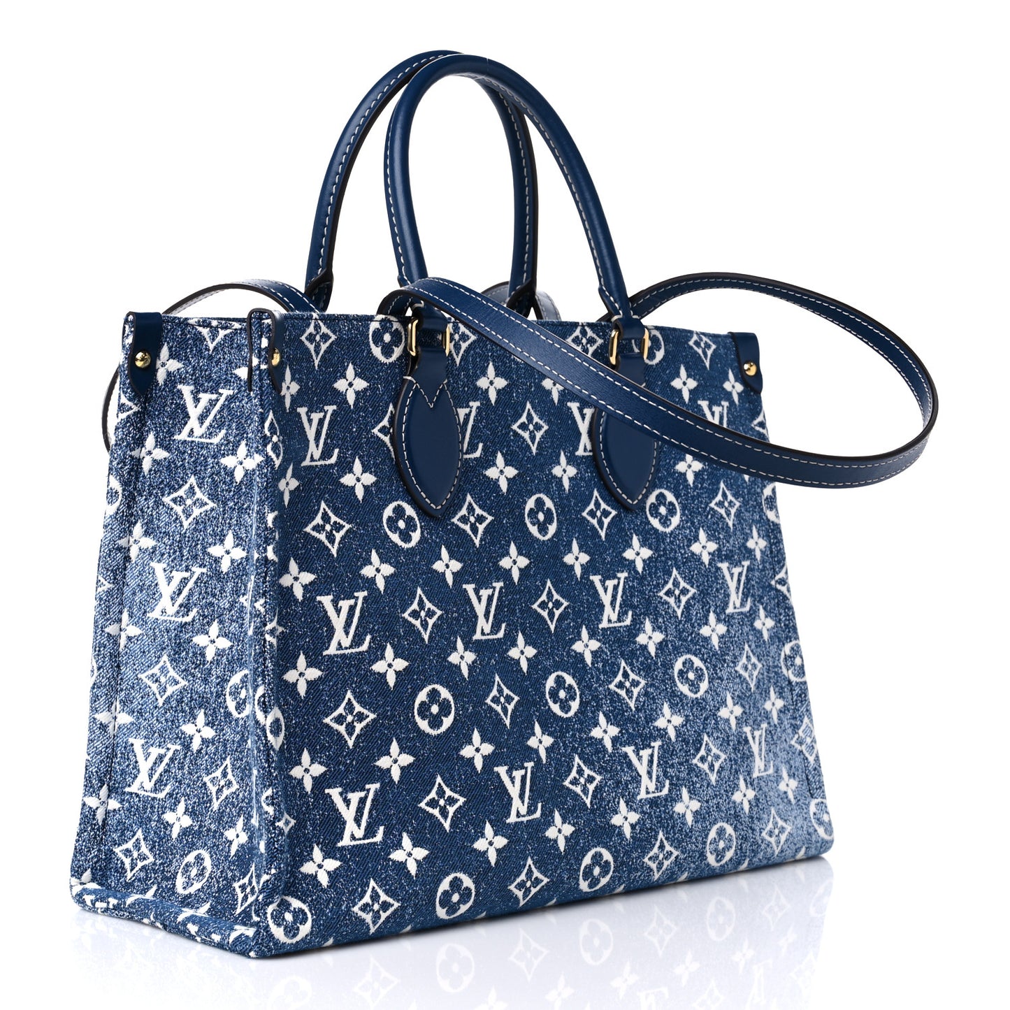 Monogram Jacquard Denim Onthego MM Bleu