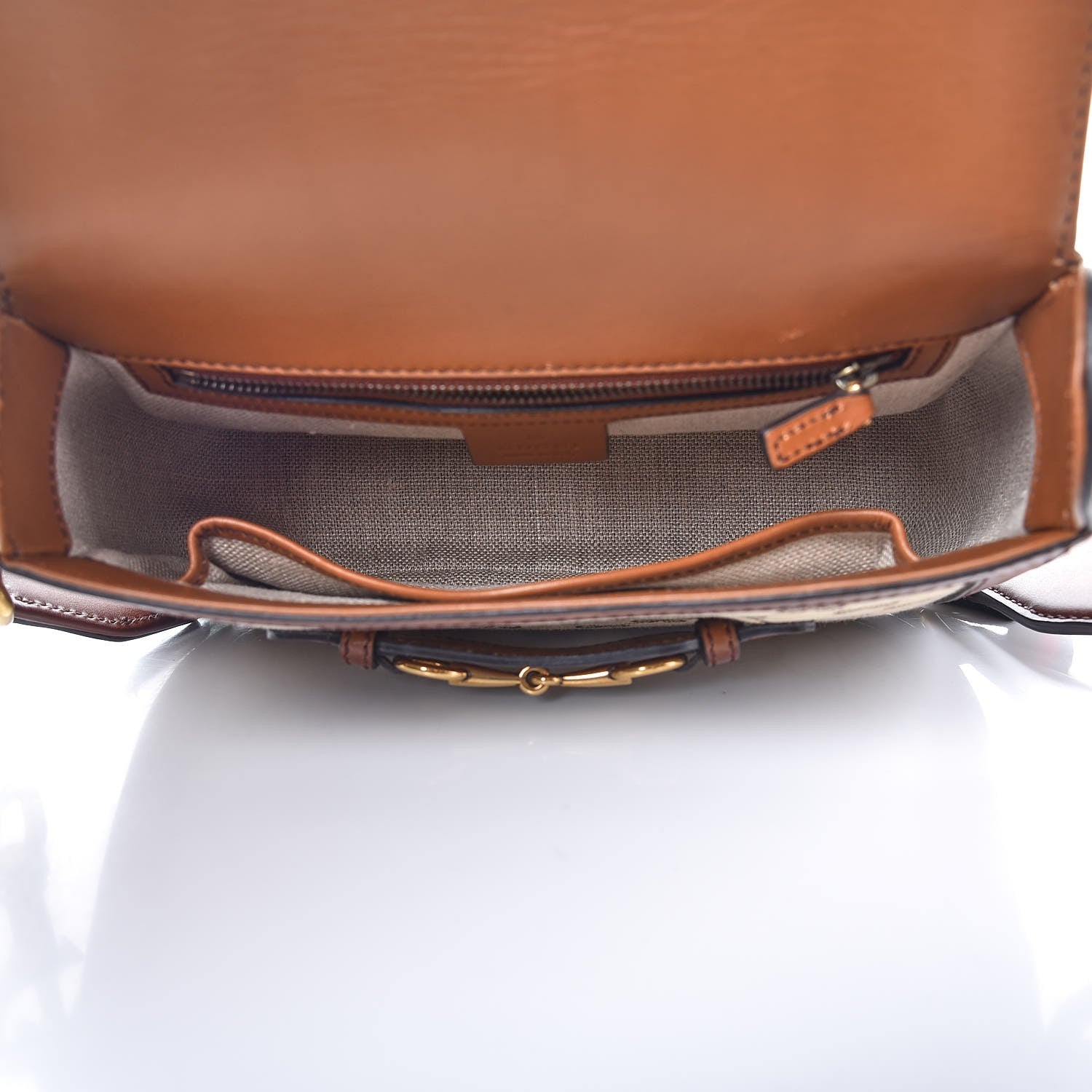 Gucci Monogram Medium Lady Web Shoulder Bag Beige Cuir 7 of 9