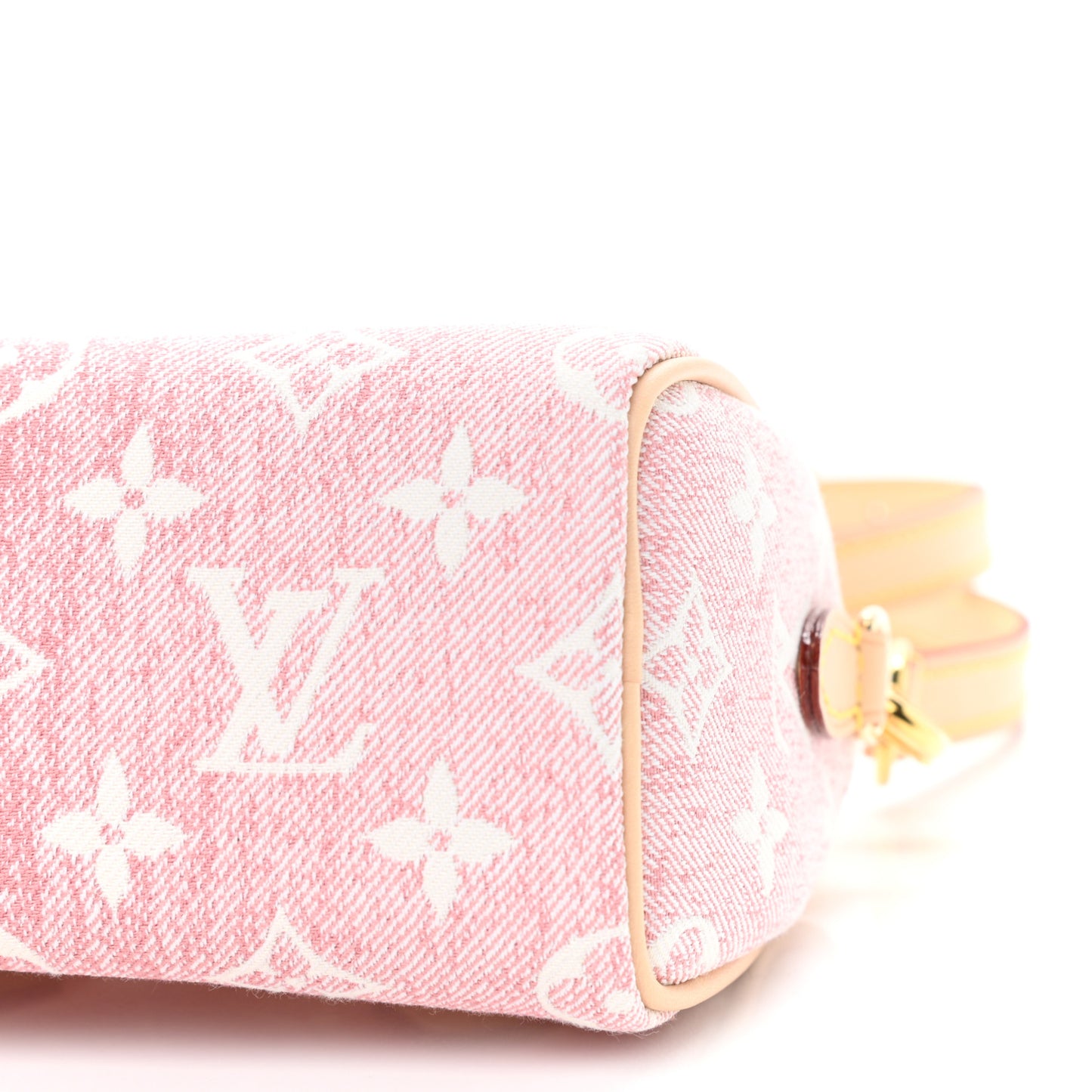 Monogram Jacquard Denim Nano Speedy Bandouliere Pink