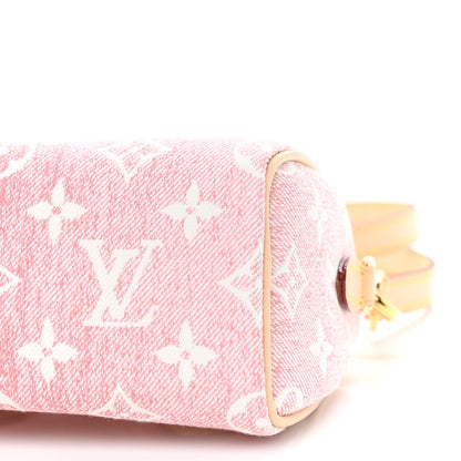 Louis Vuitton Monogram Jacquard Denim Nano Speedy Bandouliere Pink 9 of 10