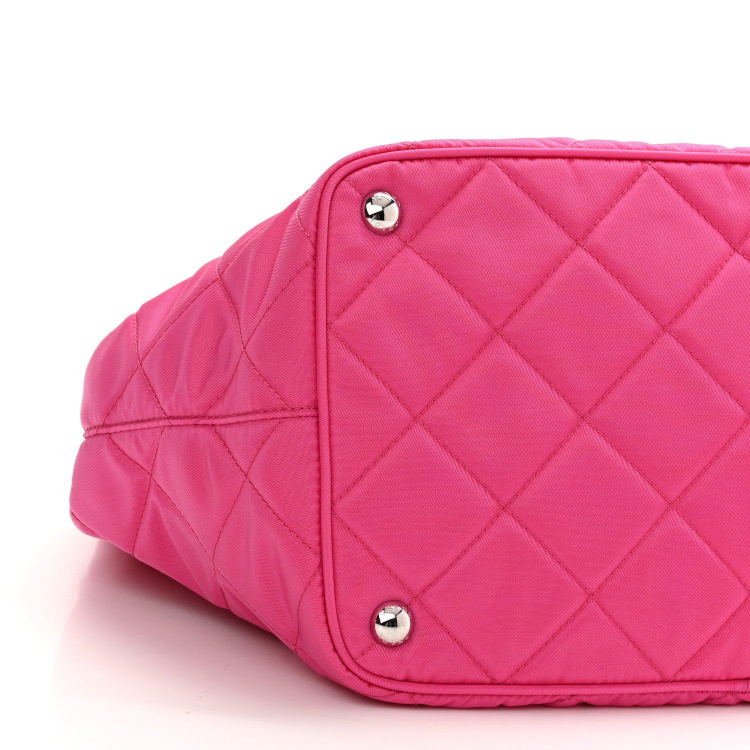Prada Tessuto Nylon Quilted Shopping Tote Fuxia 8 of 9