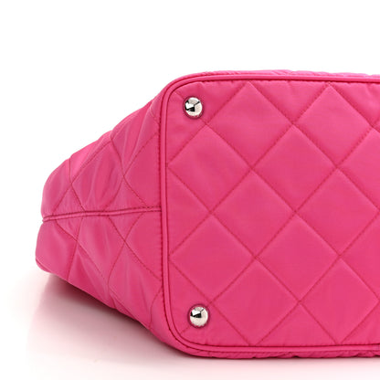 Prada Tessuto Nylon Quilted Shopping Tote Fuxia 8 of 9