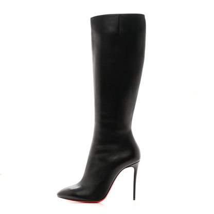Christian Louboutin Calfskin Eloise Botta 85 Knee Boots 38.5 Black 1 of 11