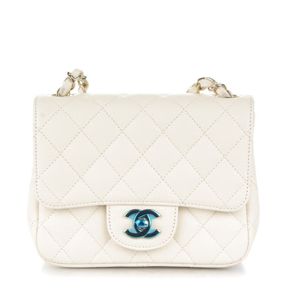 Chanel Caviar Quilted Mini Square Flap White 1 of 8