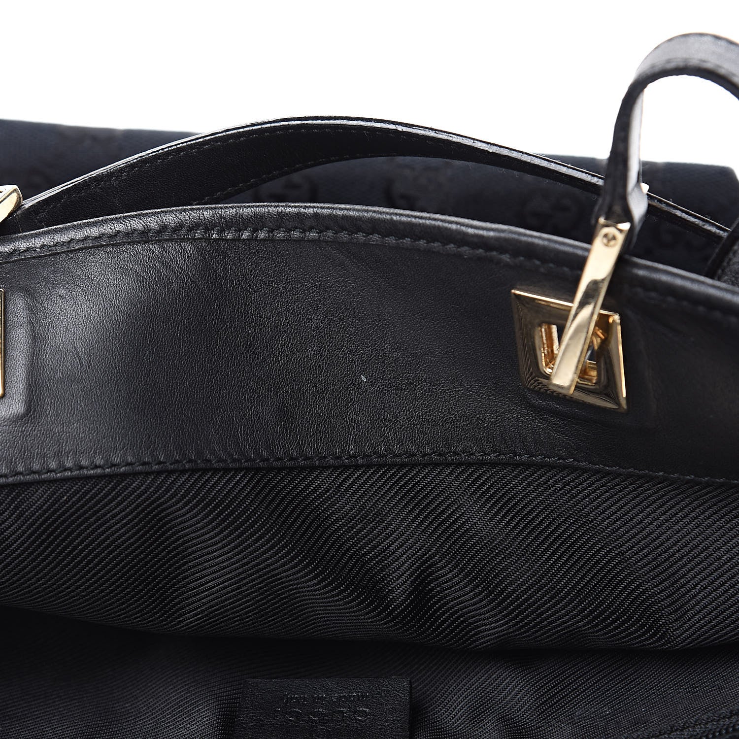 Gucci Monogram Shoulder Bag Black 12 of 12