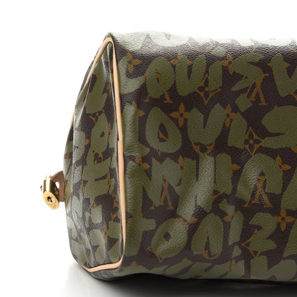 Louis Vuitton Monogram Graffiti Speedy 30 Kaki 8 of 9