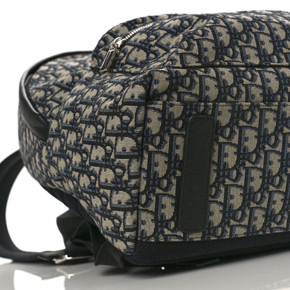 Christian Dior Oblique Calfskin Rider Backpack Beige Black 7 of 8