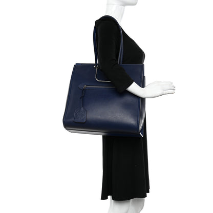 Alexander McQueen Calfskin The Tall Story Shoulder Bag Blue 2 of 12